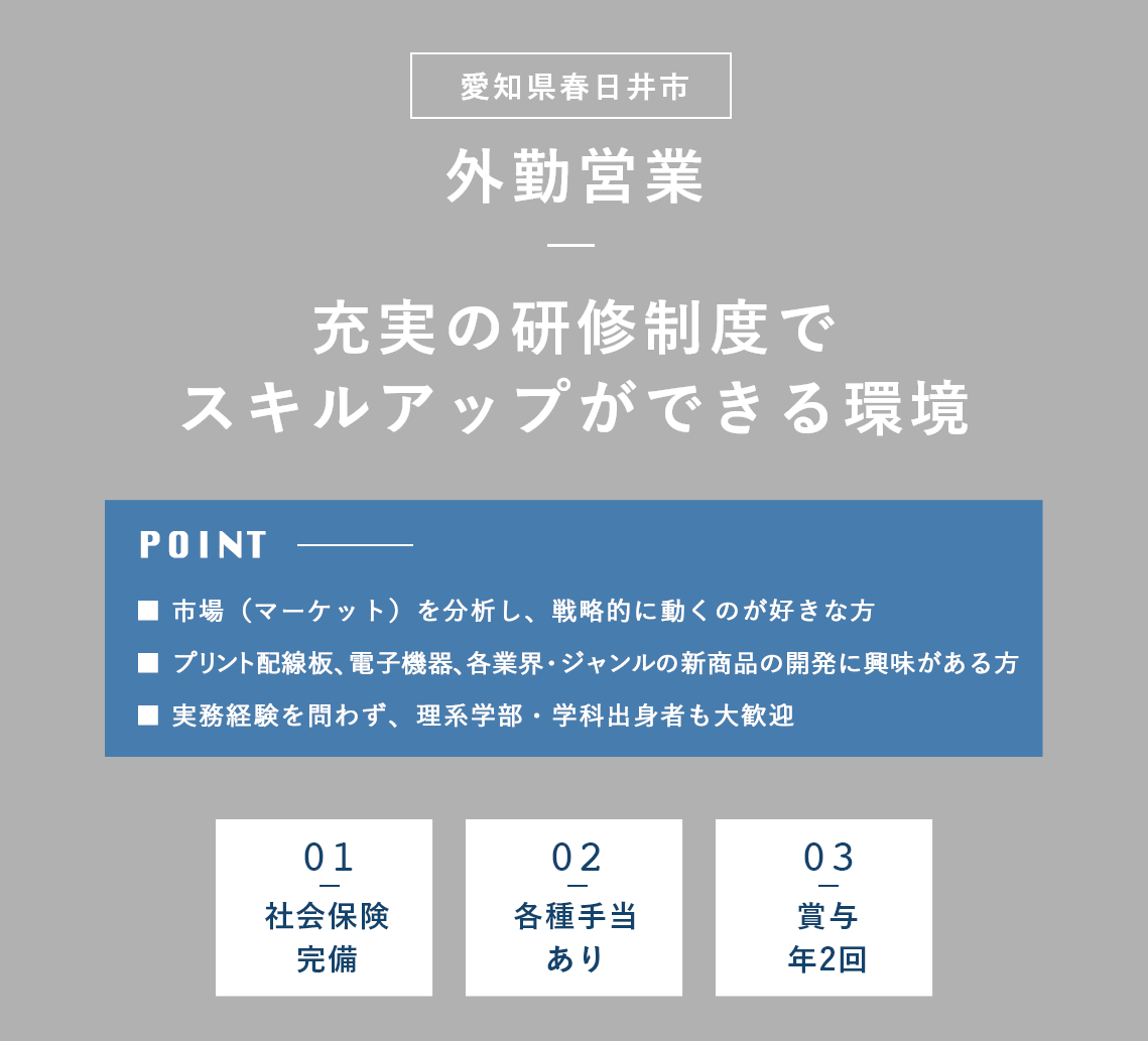 外勤営業（愛知県春日井市）募集